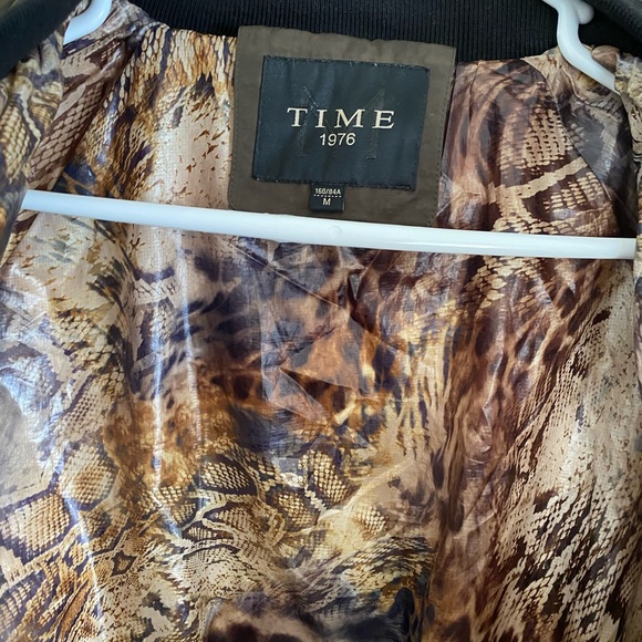 Olive Green Quilted Bomber Jacket | Women Size S - Picture 6 of 12